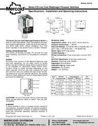 Thumbnail of document Manual - CS & CD Diaphragm Pressure Switch